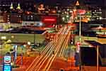 In downtown Spokane, southbound traffic on Monroe Street