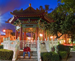 Chinese gazebo, downtown Riverside California
