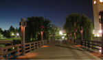 Riverfront Park, a 2002 look at the clocktower footbridge, Spokane, Washington