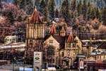 A view of Interstate 90 from the roof of Spokane's Davenport Hotel.