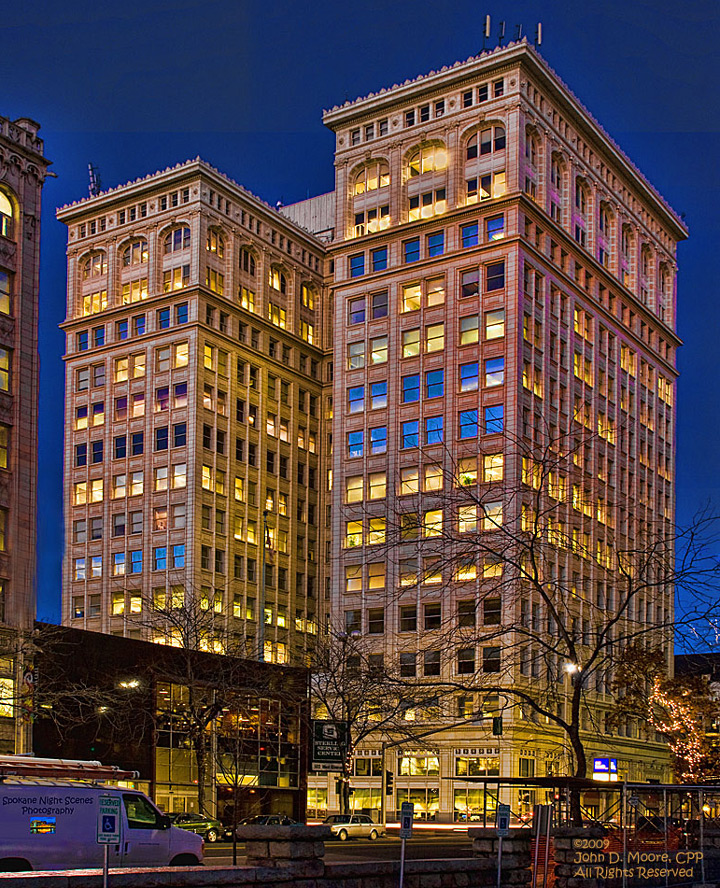 Old National Bank building on Riverside (US Bank),  Spokane, Washington.