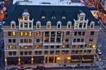 A view toward American Legion building from the northern rooftop of the Old National Bank building.