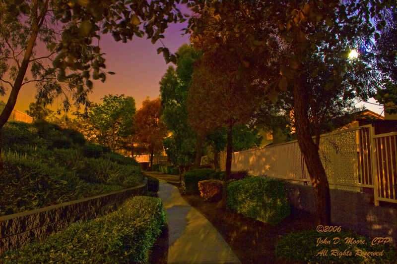 A late night walk in Riverside, California"