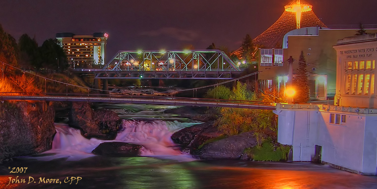 Riverfront Park, Canada Island footbridge, Spokane, Washington