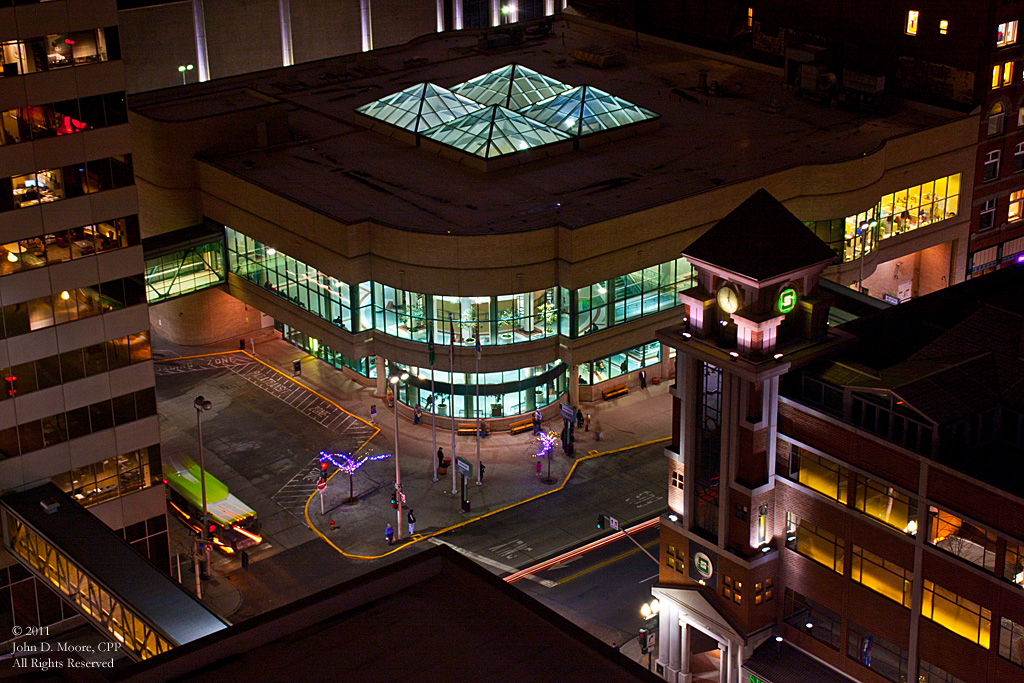 The Spokane Transit Authority building in downtown Spokane.