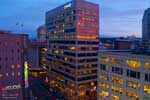 A look at the Macy's, and the Chase bank building, from the rooftop of the Riverpark Square Mall