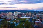The classic evening view of downtown Spokane, in late summer 2008.  