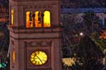 A view of the Clocktower and Pavilion colors, from the rooftop of the Old National Bank building. 