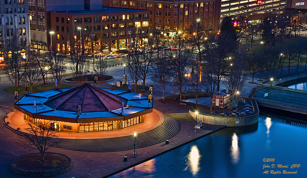 A view west from the top of the Clocktower in Spokane's Riverfront Park,  Spokane, Washington