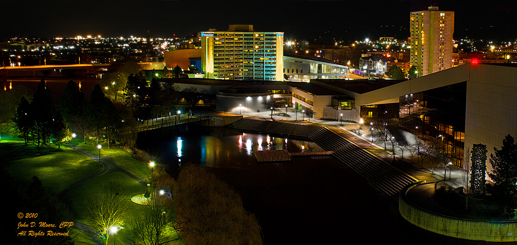 A view east from the top of the Clocktower in Spokane's Riverfront Park,  Spokane, Washington