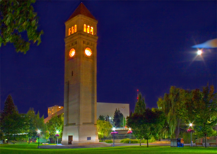 Riverfront Park's Clocktower meadow, Spokane, Washington