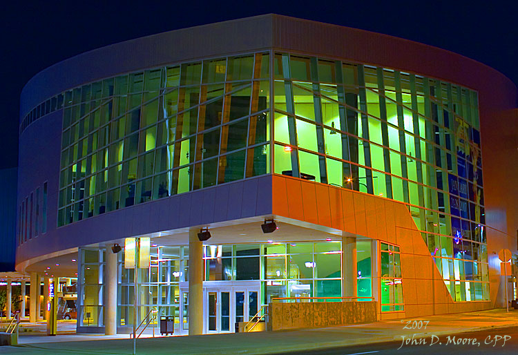 Entrance to the Spokane Convention Center, downtown Spokane, Washington
