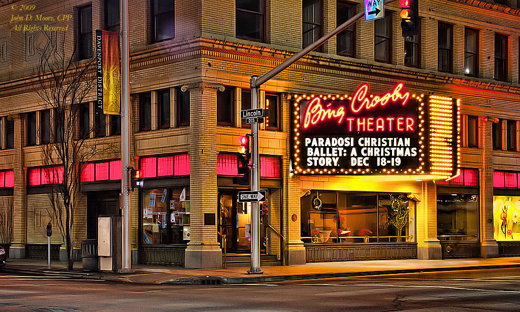 The Bing Crosby Theater in downtown Spokane (Sprague and Lincoln) Spokane, Washington. 