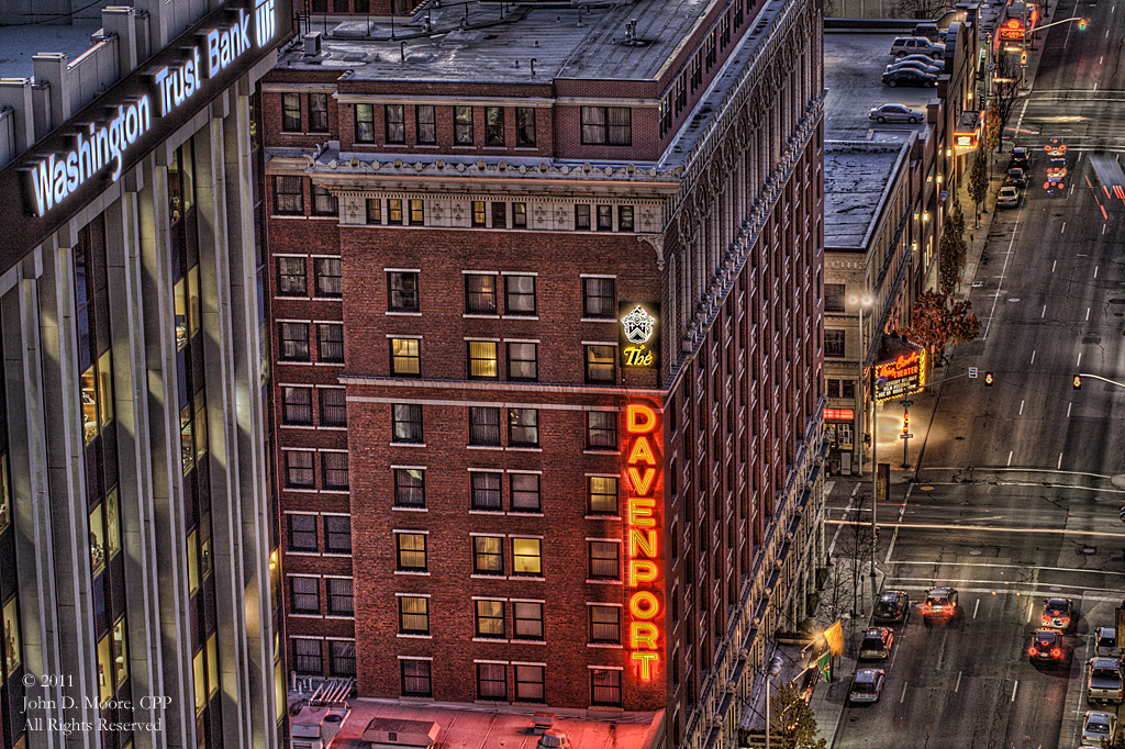 The Washington Trust Bank, Davenport Hotel, and the Bing Crosby Theater 