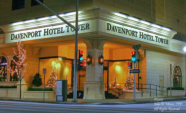 Davenport Hotel Tower, Sprague and Post, downtown Spokane, Washington