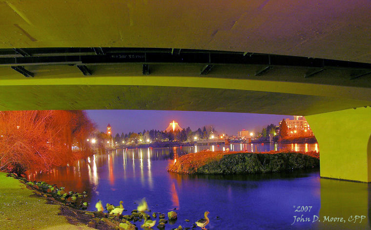 Under the Division street bridge, Spokane, Washington