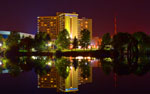 Spokane's Doubletree hotel, on the south bank of the Spokane river, Spokane,Washington