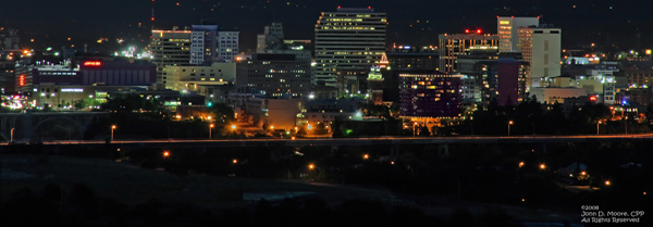 Spokane Night Scenes, Poster Art size 24 X 36