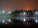 A foggy Riverfront Park, Spokane, Washington