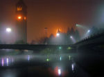 A foggy Riverfront Park, Spokane, Washington