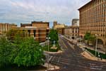 The Spokane Public Library on the left, the United States Federal Building on the right.