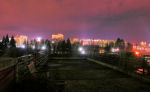 Spokane skyline from the Flour Mill patio