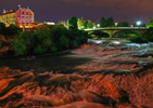 Spokane River, on the Canada Island footbridge, Riverfront Park, Spokane,Washington