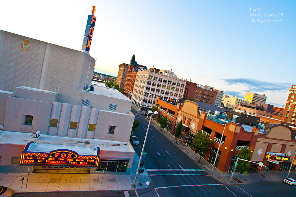 A look at the western edge of the Spokane downtown core area.