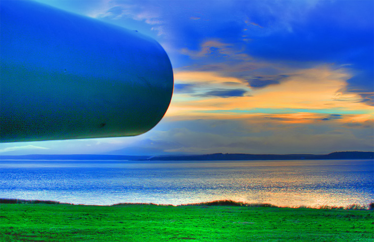 The guns of Fort Casey, facing the Puget Sound, Whidbey Island, Washington.