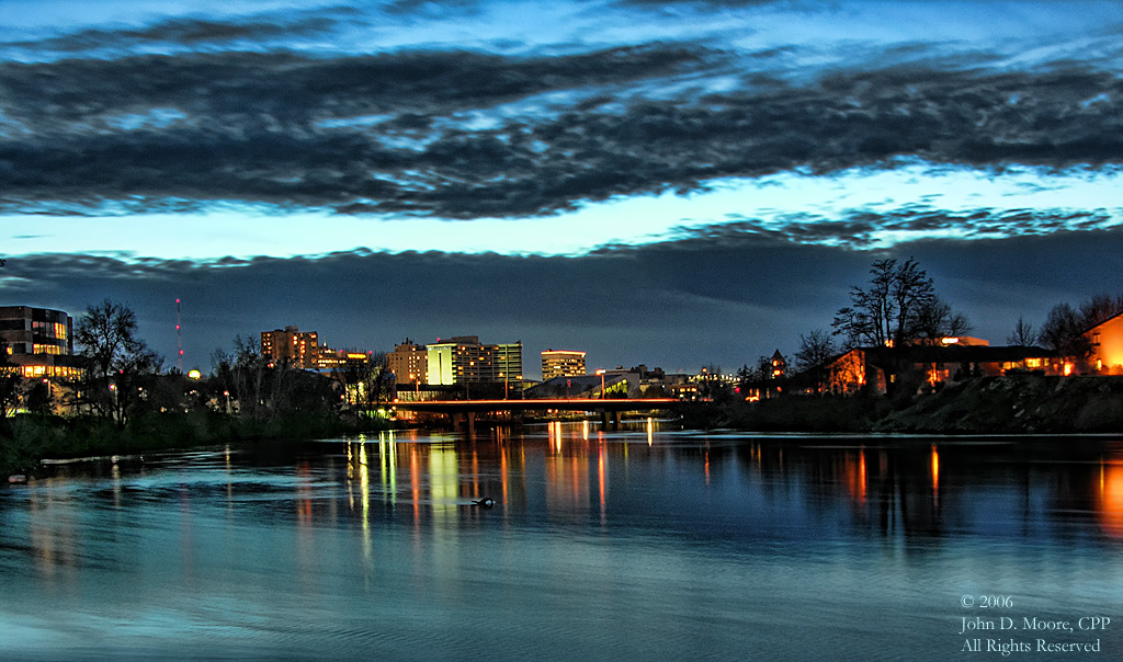 Overlooking the Division street bridge, Spokane, Washington 