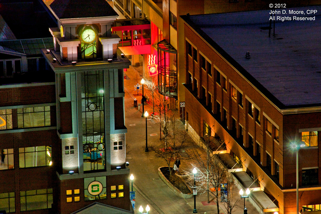 A  view from the roof of the Davenport Hotel,  in Spokane's downtown