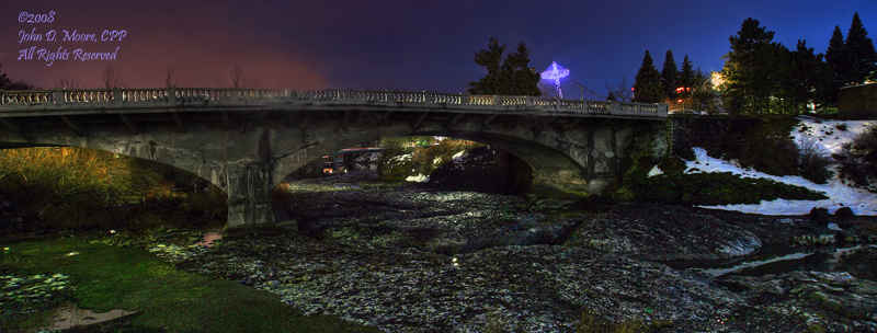 The north river channel Howard Street Bridge, in Spokane's Riverfront Park. 