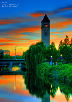 Spokane Night Scenes, Poster Art size 60 X 85t