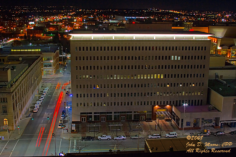 A somewhat different look at the Lincoln building in downtown Spokane.    Spokane, Washington