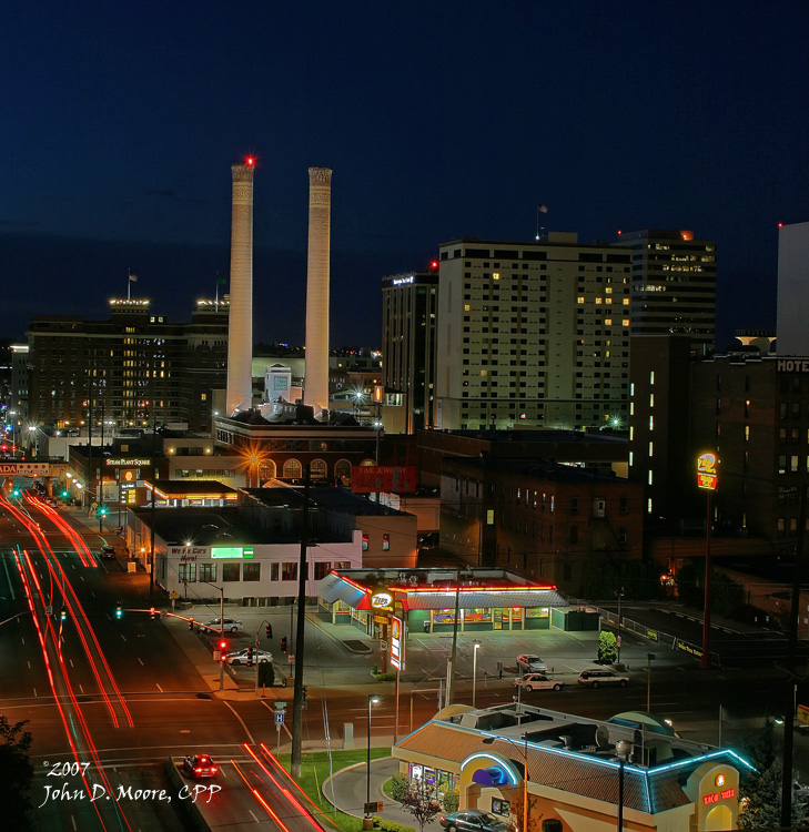 Northbound from the I90 Lincoln Street off ramp. Spokane, Wa