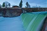 Spokane River Falls during the February snow melt.  Spokane, Washington