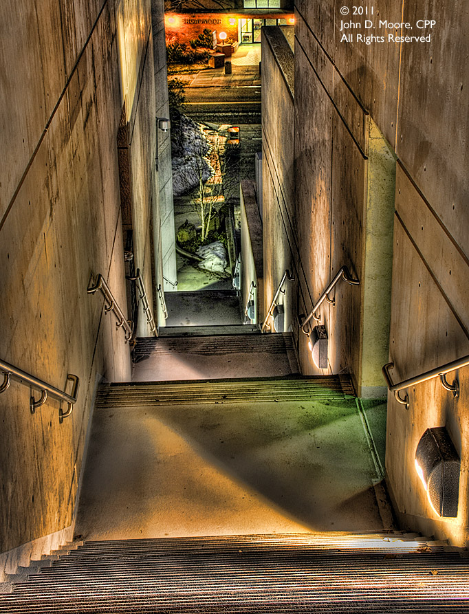 East side stairwell at the Northwest Museum of Arts & Culture, 2316 W. 1st Avenue