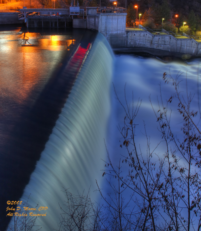 March 2008 at the Spokane River Falls, after the monster flow begins.