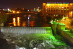 East of the Monroe Street Bridge, just west of WWP