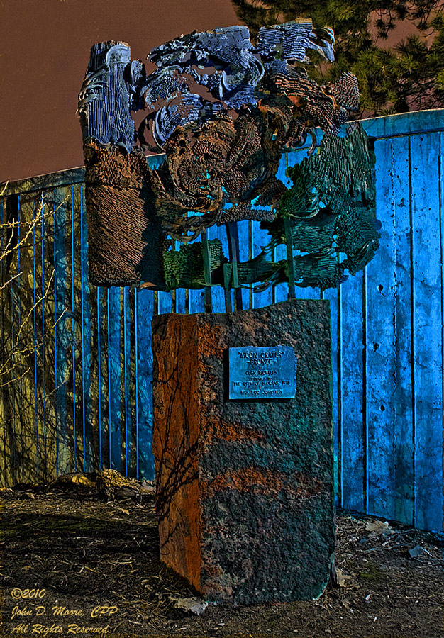 The "Moon Crater," a bronze sculpture in Riverfront Park,  Spokane, Washington 