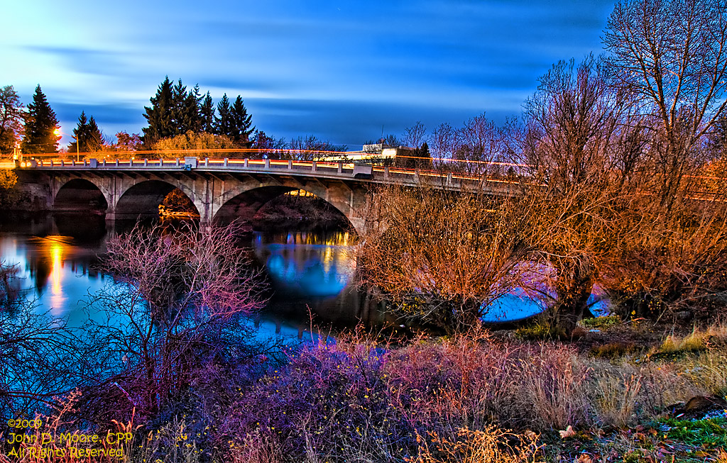 The Mission Street (Avenue) bridge, northeast Spokane, Washington.