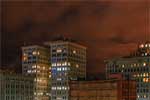 A look toward the Northeast, and the Old National Bank building in downtown Spokane, Washington