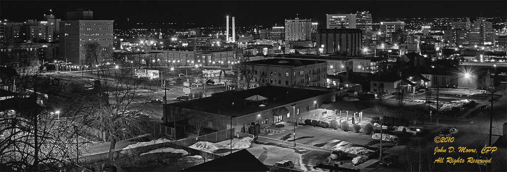 North by Northwest.  A view toward downtown Spokane.    Spokane, Washington