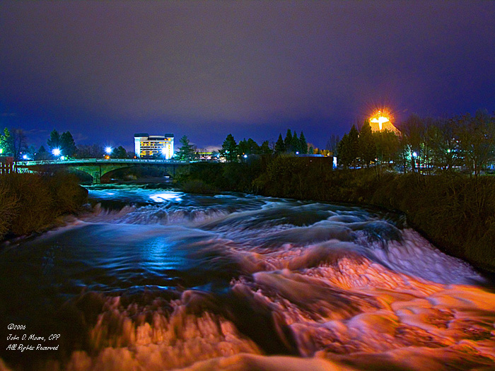 North river channel,  on the Spokane River, Spokane, Washington