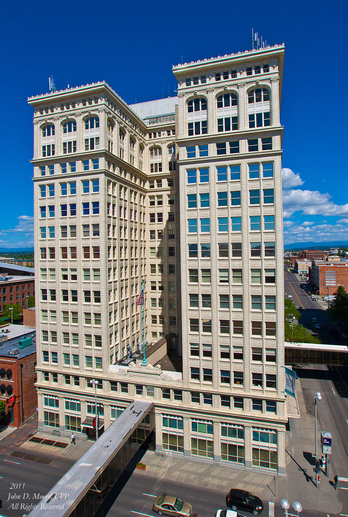 The Old National Bank Building, on West Riverside Avenue.  Spokane, Washington