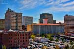 Looking toward the ONB Building and the Parkade Building.