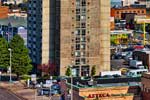 Above Spokane Falls Boulevard, in downtown Spokane, Washington.