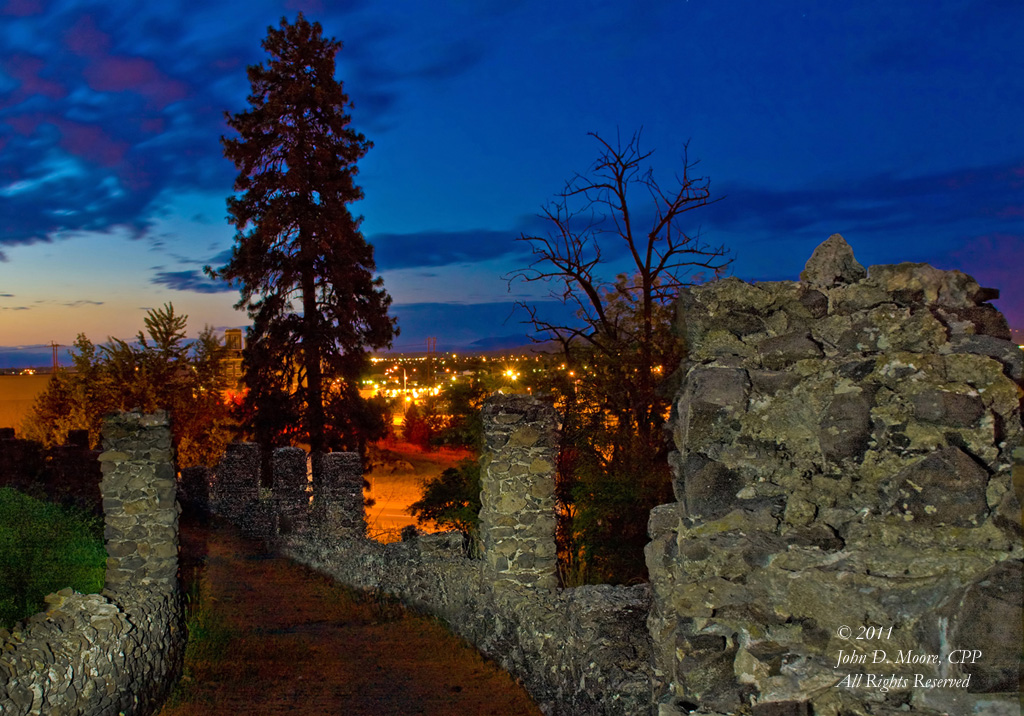 The Olmstead Overlook area of Old Liberty Park.  Spokane, Washington.