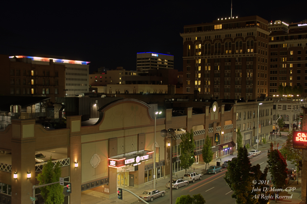 The Knitting Factory, The elegant Davenport Hotel (r) in downtown Spokane.