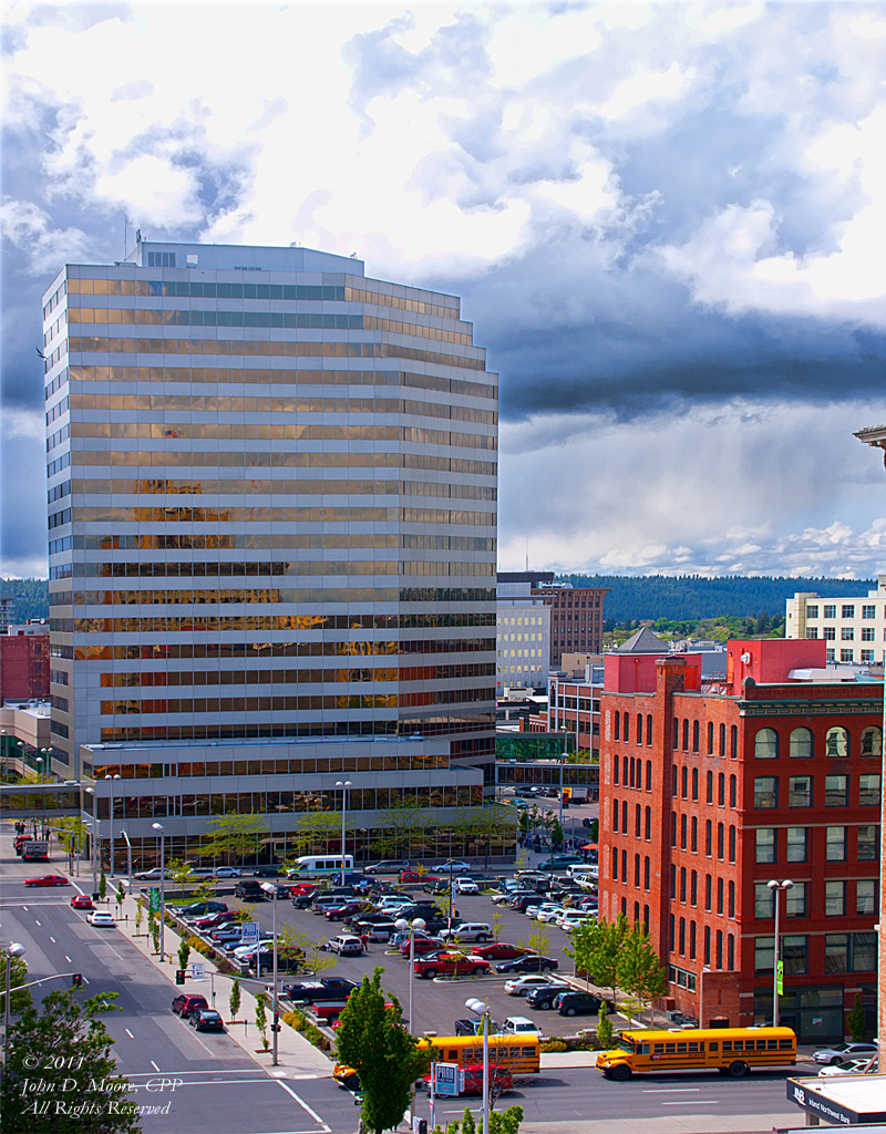 The Spokane Bank of America Building, The Fernwell Building (r) in downtown Spokane. 
